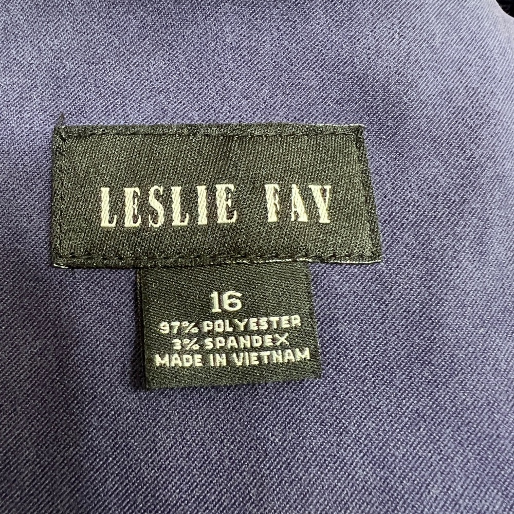 Leslie Fay Purple and Blue Colorblock Blazer - Picture 6 of 8